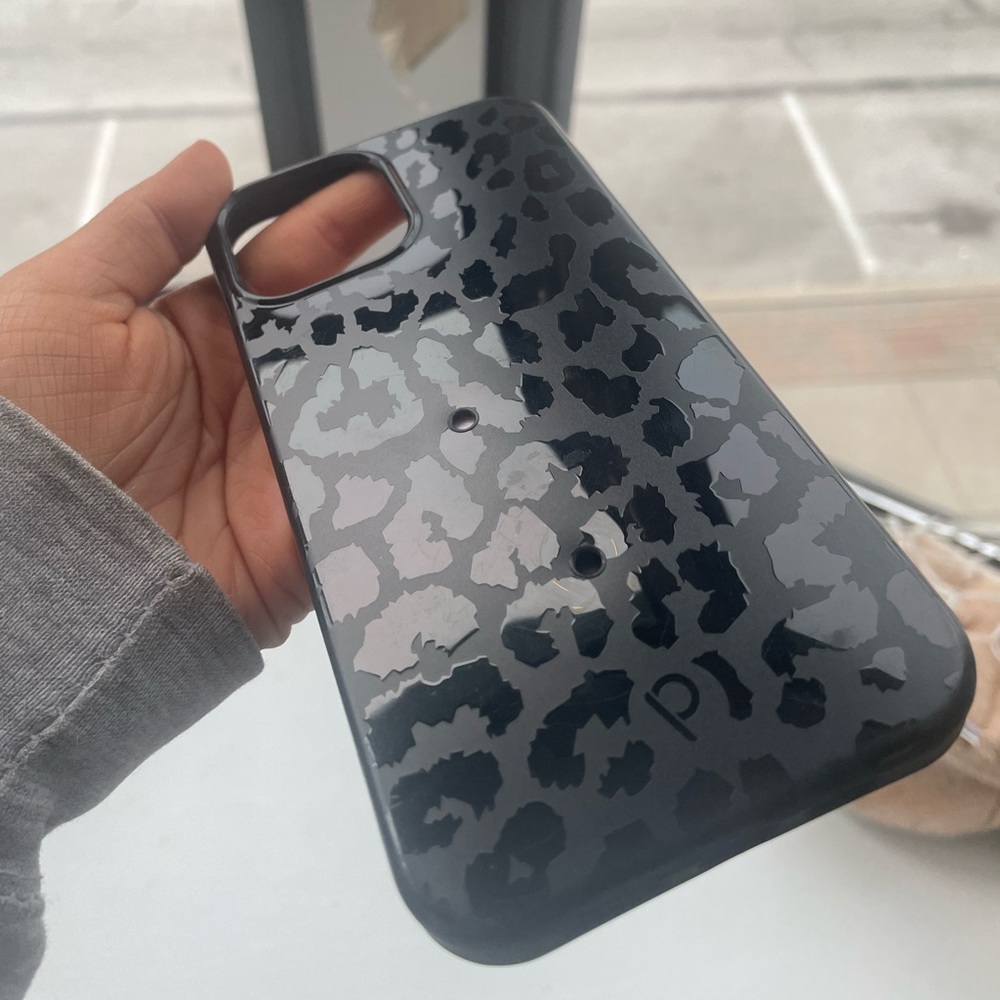 Loopy iPhone 12 Pro Max black leopard phone case - like new